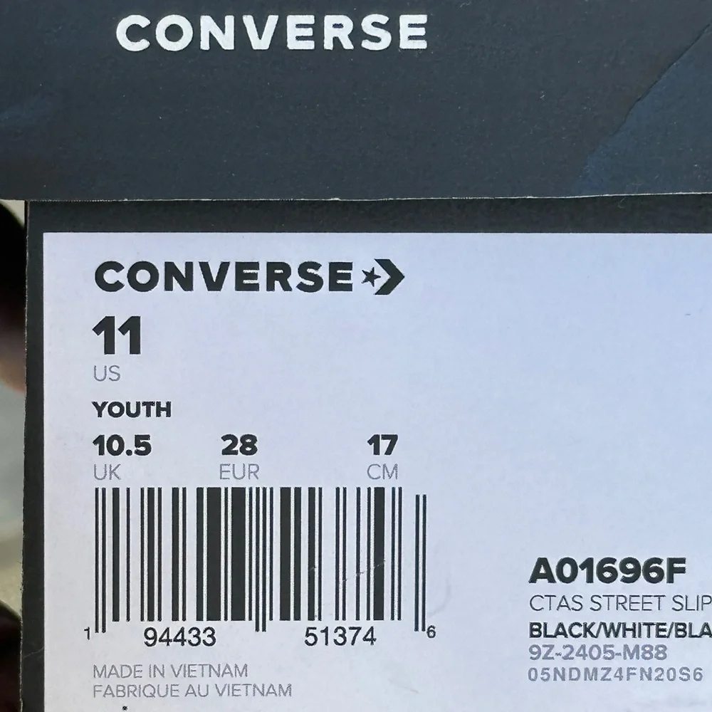 NEW Converse Chuck Taylor All Star Black CTAS Street - Toddler Little Kids Sz 11